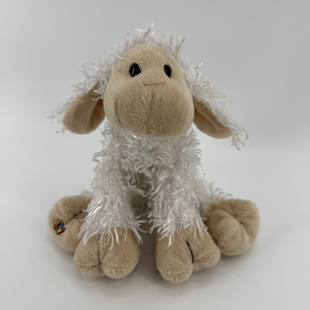 Ganz Webkinz Lamb HM201 White Shaggy Sheep Plush Stuffed Animal Toy